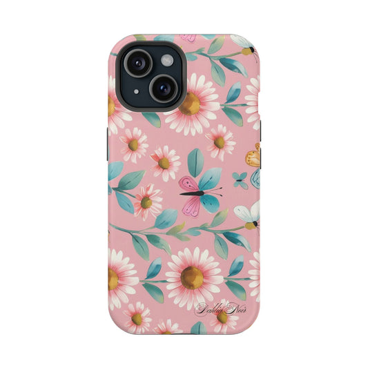 Floral Impact-Resistant Phone Case, Protective Cover for iPhone, Cute Design for Nature Lovers, Gift for Her, Summer Accessory