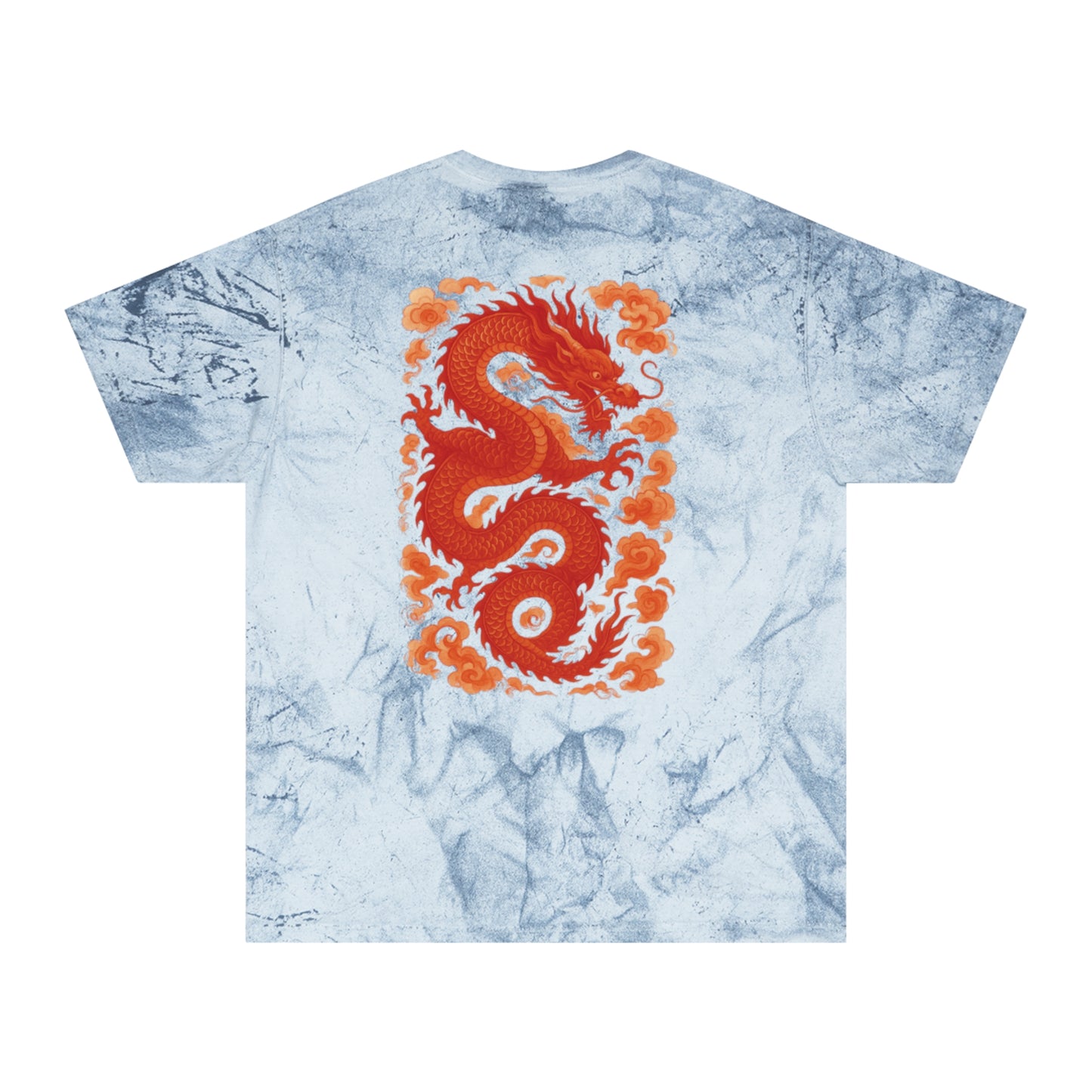Dragon Print Unisex Color Blast T-Shirt | Vibrant Streetwear, Festival Outfit, Casualwear, Gift for Artists, Unique Fashion Statement