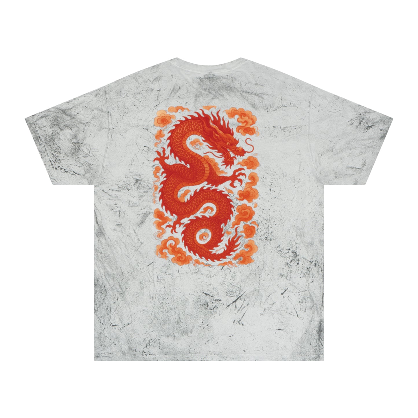 Dragon Print Unisex Color Blast T-Shirt | Vibrant Streetwear, Festival Outfit, Casualwear, Gift for Artists, Unique Fashion Statement