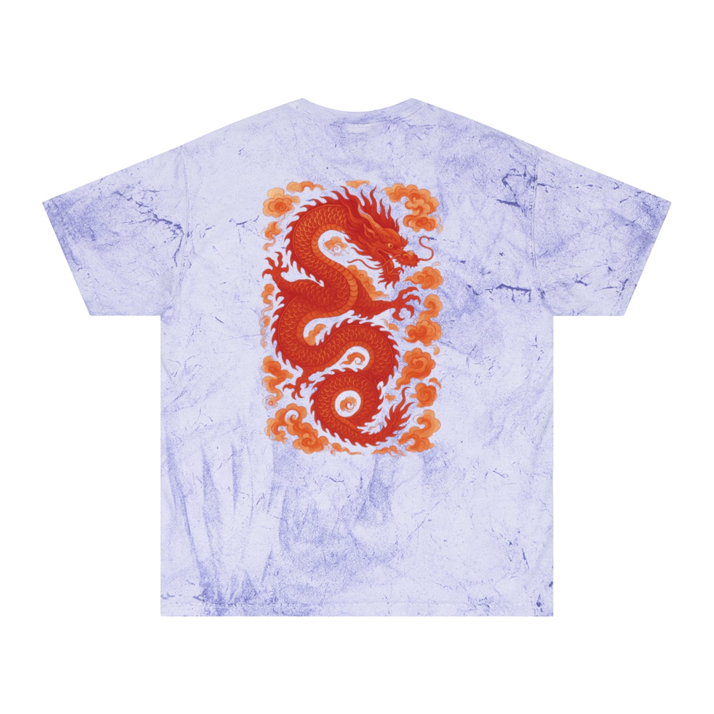 Dragon Print Unisex Color Blast T-Shirt | Vibrant Streetwear, Festival Outfit, Casualwear, Gift for Artists, Unique Fashion Statement