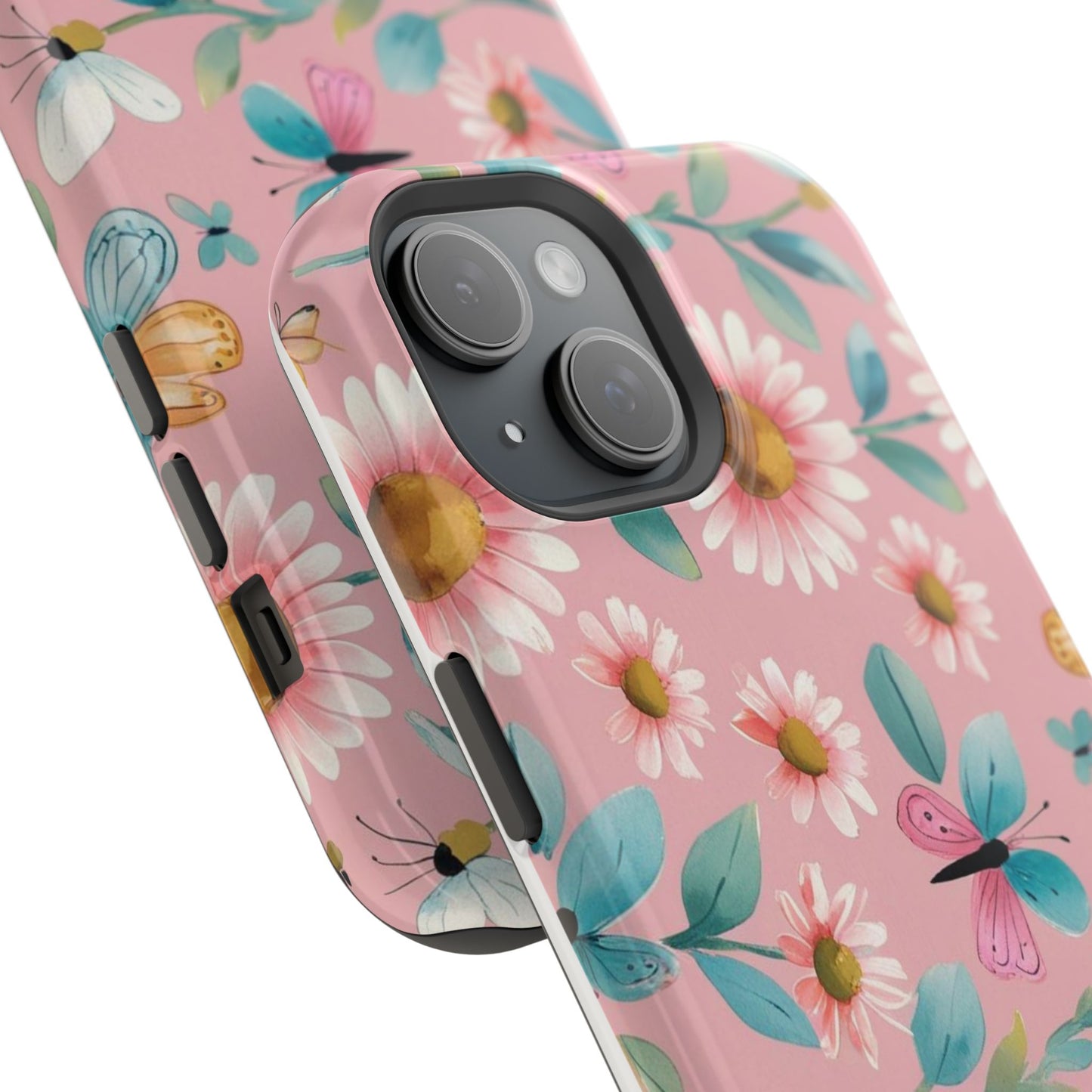 Floral Impact-Resistant Phone Case, Protective Cover for iPhone, Cute Design for Nature Lovers, Gift for Her, Summer Accessory