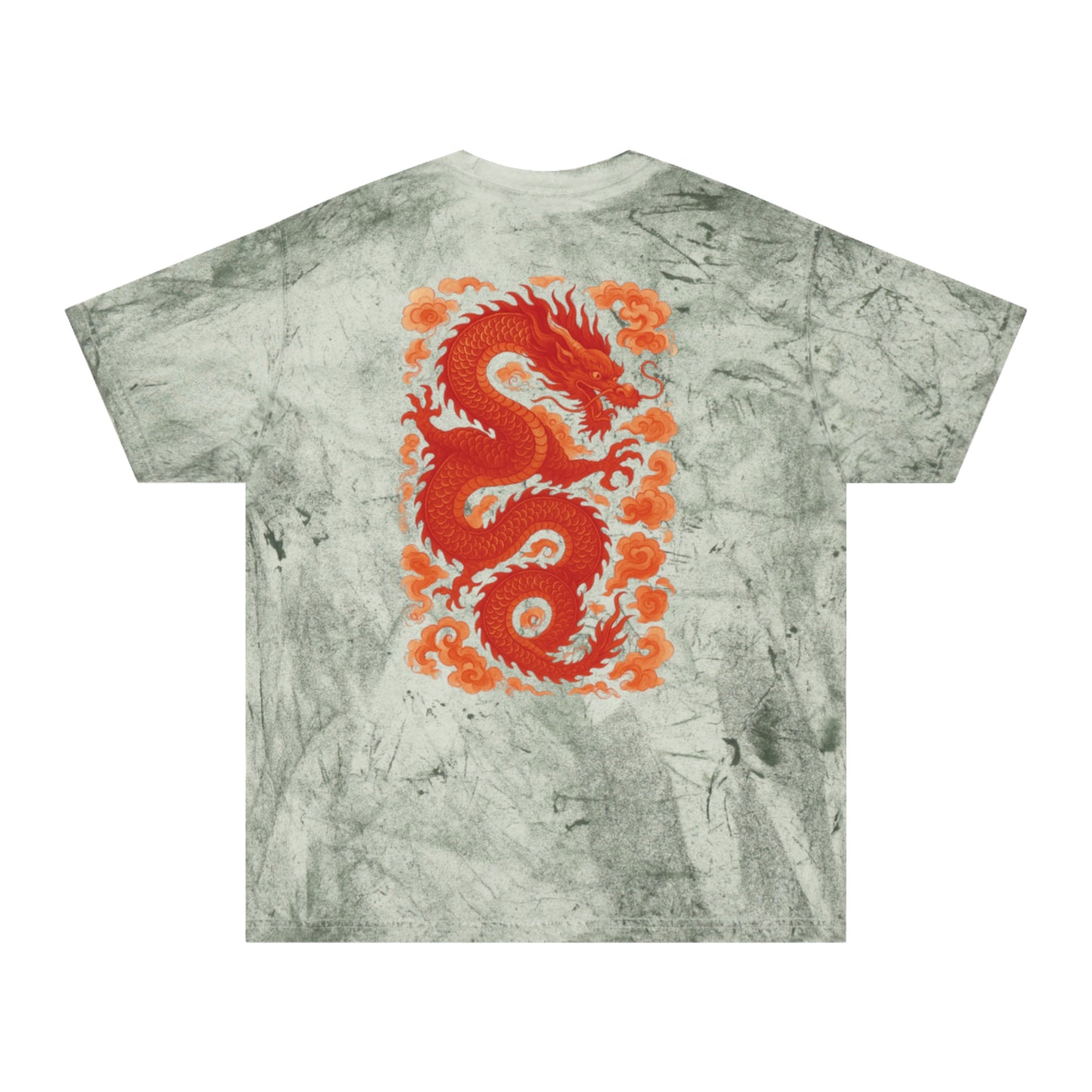 Dragon Print Unisex Color Blast T-Shirt | Vibrant Streetwear, Festival Outfit, Casualwear, Gift for Artists, Unique Fashion Statement